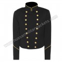 Black Wool Military Jacket