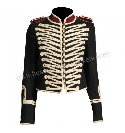 Hussar Twill Marching Band Jacket Black