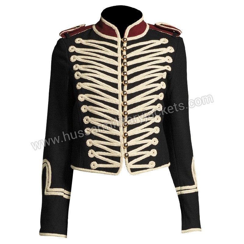 Hussar Twill Marching Band Jacket Black