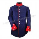 Prussian Dress Tunic Coat Medium Blue Wool With Red Wool Collar & Cuff