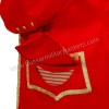 French Navy Officer Red Wool Coat