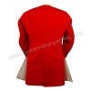 French Navy Officer Red Wool Coat