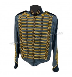 Steampunk Civil War Blue Wool Military Jacket