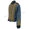 Steampunk Blue Military Jacket with gold braiding