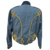 Steampunk Blue Military Jacket with gold braiding