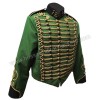 Steampunk Military Jacket by in Green Black trim & Gold Braid decoration