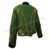 Steampunk Military Jacket by in Green Black trim & Gold Braid decoration