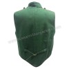 Men Steampunk Military Army in Dull Green with Antique Gold Braiding Hussar Waistcoat