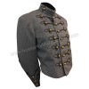 1950 Slate and Black Wool Military Band Jacket