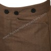 Men Historical Grady Striped Brown Cotton Trousers