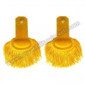 Gold Yellow Silk Shoulder Epaulettes with Fringe Marching Band Epaulette Board