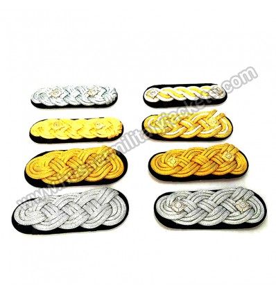 New Arrival High Quality Gold Silver Airline Pilot Epaulets Captain Shirts Shoulder Boards Insignia
