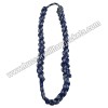 Shoulder Cord - Aiguillette Interwoven Blue Silver With Braided Underarm