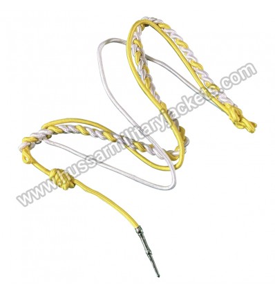 British Army Aiguillette MylarMilitary Officer Gillette Yellow And White