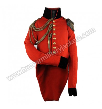 Red Main Body With Black Collar Cuff Jacket