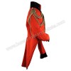 Red Main Body With Black Collar Cuff Jacket