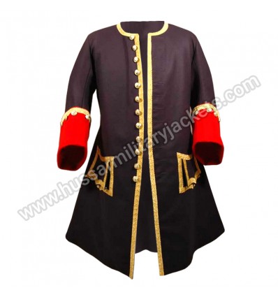 French Navy Officer Dark Blue Wool Coat