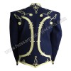 Military Steampunk Medium Blue Wool Jacket