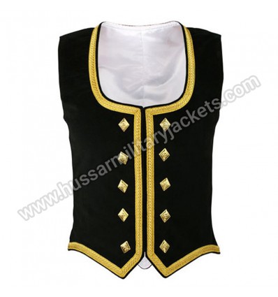 Black Wool Highland Dance Vest