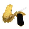 Shoulder Epaulettes Brass Bullion Board With Heavy Gold Fringe