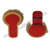 Red Blazer Gold Shoulder Epaulettes, Gold Fringe Marching Band Epaulete -  Hussar Military Jackets