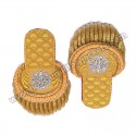 Epaulette shoulder Gold Bullion Hand Embroidery military French shoulder boards