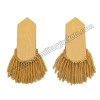 Silver Bullion Shoulders/Epaulette Pair Silver Frings