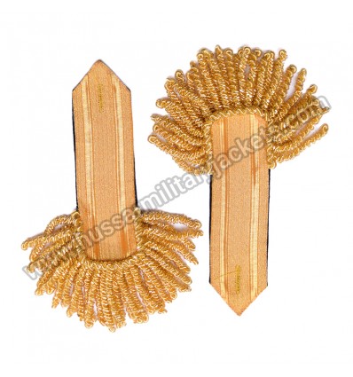 Brass Bullion Shoulders/Epaulette Pair Bullion Frings With Star