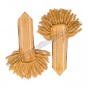 Epaulets Board Gold bullion office jacket With Heavy Gold Fringe