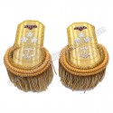 Gold Bullion Shoulders/Epaulette Pair Bullion Frings With Star