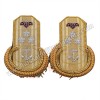 Silver Bullion Shoulders/Epaulette Pair Silver Frings