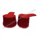 Red Shoulder Epaulettes with Fringe Marching Band Epaulette Board