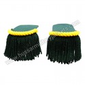 Yellow and Dark Green Wool Shoulder/Epaulette Pair