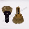 Gold Bullion Shoulders/Epaulette With Gold Moon & Fringes