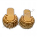 SHOULDER EPAULETTES BRASS BULLION BOARD WITH HEAVY GOLD FRINGE