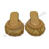 SHOULDER EPAULETTES BRASS BULLION BOARD WITH HEAVY GOLD FRINGE