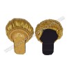 SHOULDER EPAULETTES BRASS BULLION BOARD WITH HEAVY GOLD FRINGE