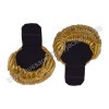 SHOULDER EPAULETTES BRASS BULLION BOARD WITH HEAVY GOLD FRINGE