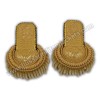 SHOULDER EPAULETTES BRASS BULLION BOARD WITH HEAVY GOLD FRINGE