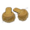 SHOULDER EPAULETTES BRASS BULLION BOARD WITH HEAVY GOLD FRINGE