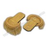 SHOULDER EPAULETTES BRASS BULLION BOARD WITH HEAVY GOLD FRINGE