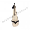 Spanish sleeve Cap Cream with Dark Blue Wool Tassel Blazer material