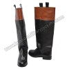 18th century Long cuffed/ridding boots French Black/ Brown Real Leather Cuff