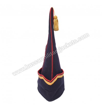 Spanish sleeve Cap Dark Blue with red Wool Teasel Blazer material