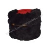 Black Russian Fur Ceremonial Shako Hats With Red Bag