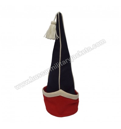 Spanish sleeve Cap Dark Blue with red Wool Teasel Blazer material