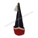 SPANISH SLEEVE CAP DARK BLUE AND RED WITH WHITE PIPING TEASEL BLAZER MATERIAL