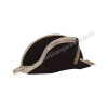 Bicorn Army Military Hat: Authentic 18th Century Tricorne Bicorne Design in 100% Wool With Gold Braid