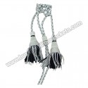 SILVER – BLACK cord for Lawyer Simple Pair