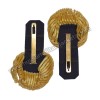Military Artillery Officer's Epaulettes Band Uniform Epaulettes With Gold Bullion Fringed Epaulettes